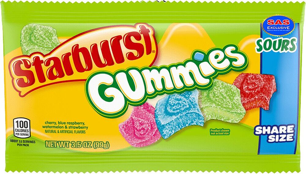 Chewing candy "Starburst" 99g Fruity
