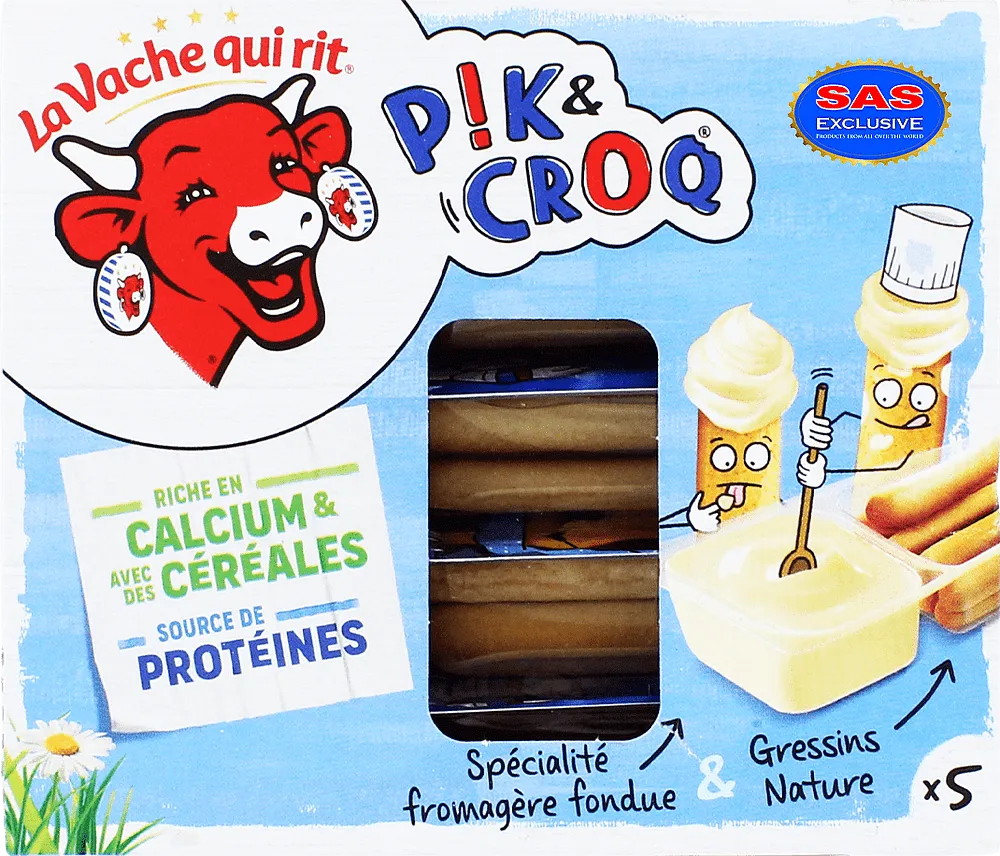 Processed cheese & sticks "La Vache Qui Rit Pik & Croq" 175g
