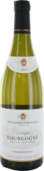 Вино белое "La Vignee Bourgogne Chardonnay" 0.75л