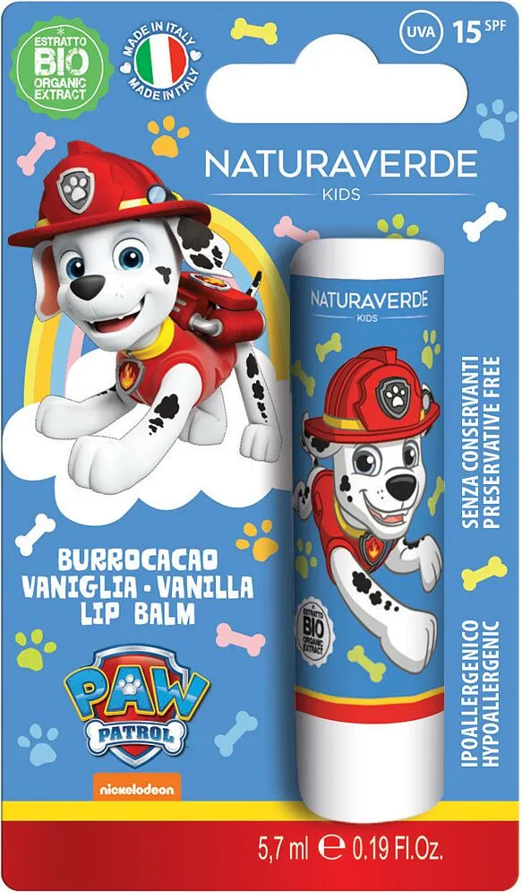 Lip balm for children "Naturaverde Bio Paw Patrol" 5.7ml
