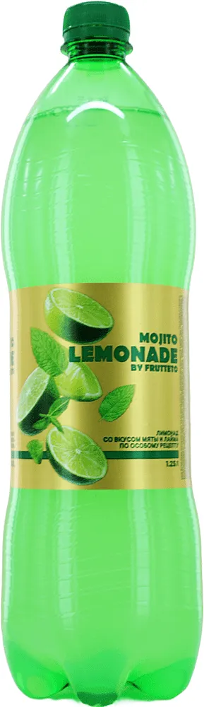 Refreshing carbonated lime & mint flavored drink "Frutteto" 1.25l

