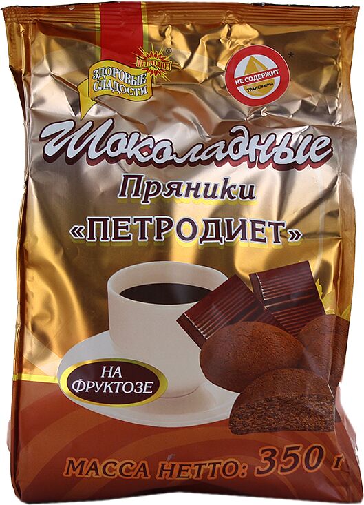Пряники "Петродиет" шоколадные без сахара 350г 
