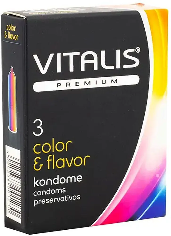 Condoms "Vitalis Color and Flavor" 3pcs