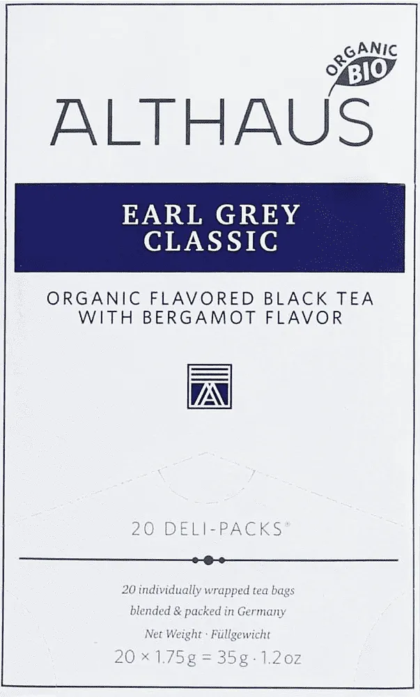 Black tea "Althaus Earl Grey Classic Organic" 20*1.75g