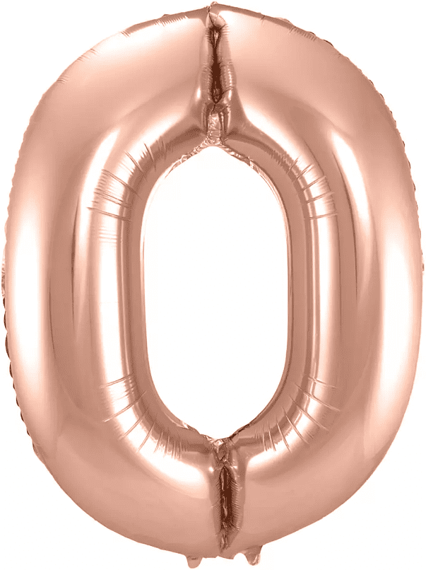 Воздушный шар с гелием, №0, 1м, розовый золотистый