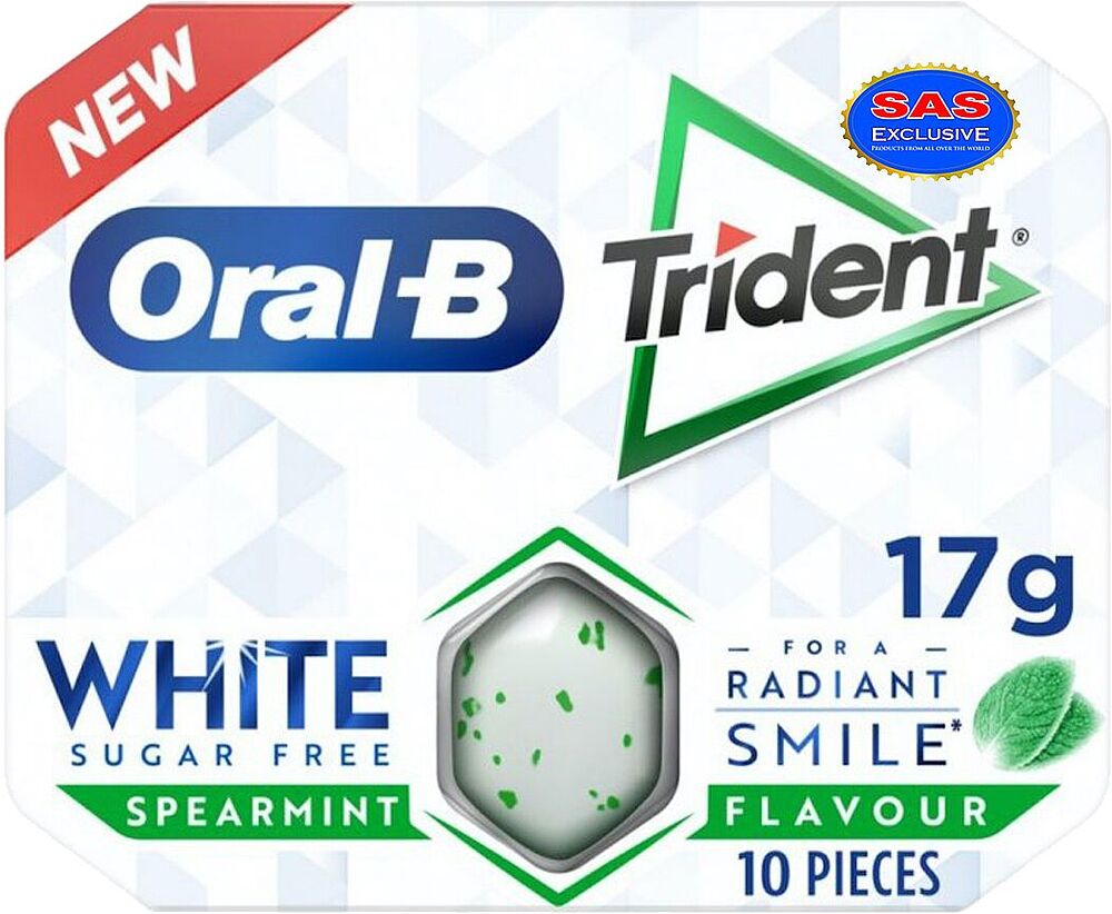 Chewing gum "Trident Oral-B" 17g Spearmint