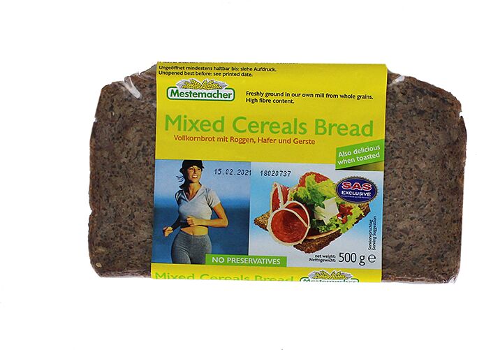 Bread with mixed cereals  