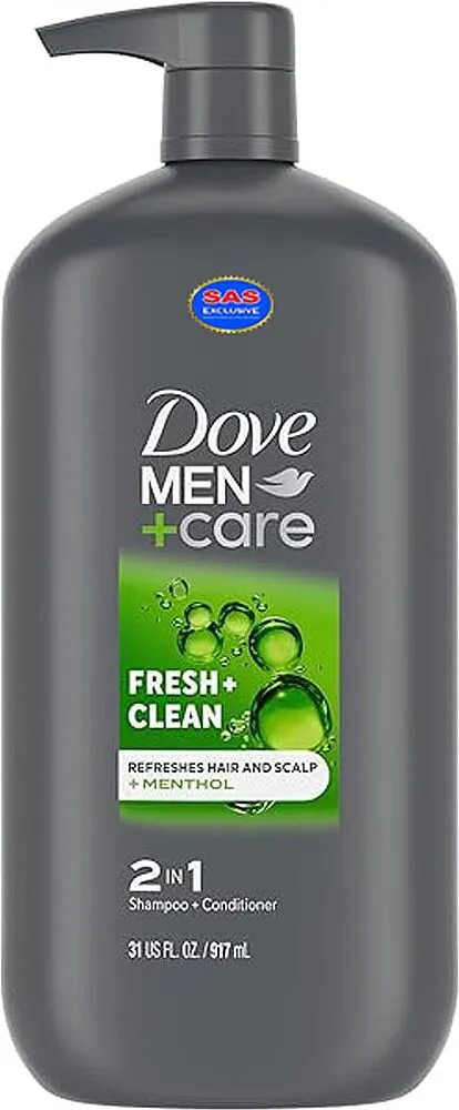 Shampoo-conditioner "Dove Men+Care Fresh Clean" 917ml
