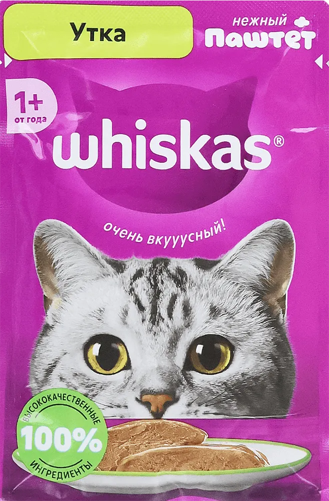 Կատուների կեր պաշտետ բադի «Whiskas» 75գ

