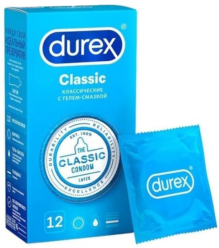 Condoms "Durex Classic" 12pcs