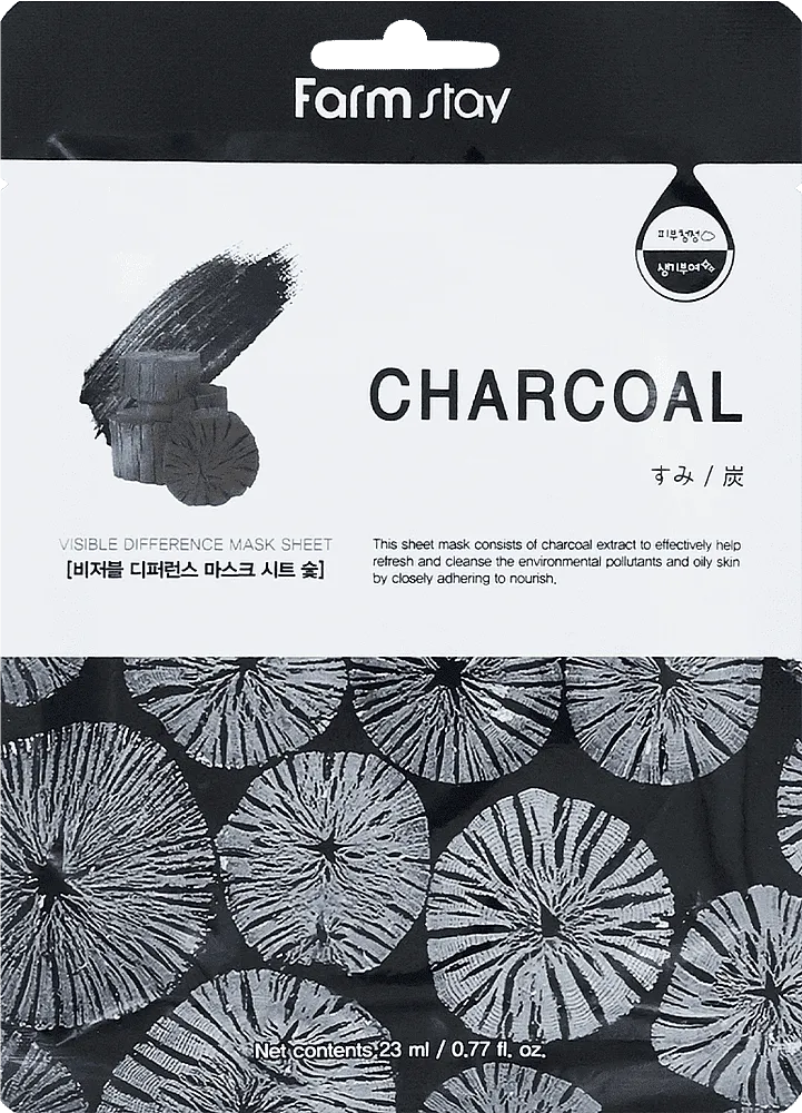 Դեմքի դիմակ «Farm Stay Charcoal» 23մլ
