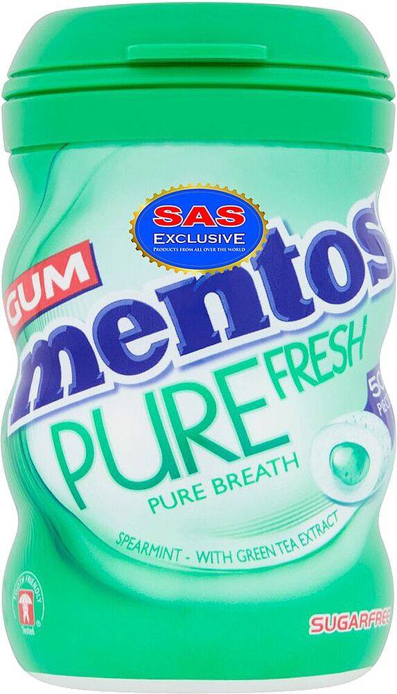 Жевательная резинка "Mentos Pure Fresh" 100г Нежная мята