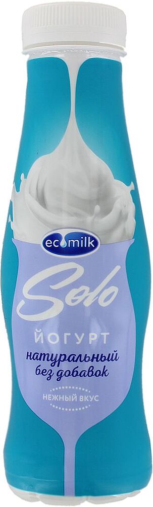 Drinking natural yoghurt "Ecomilk Solo" 290g, richness: 3.2%