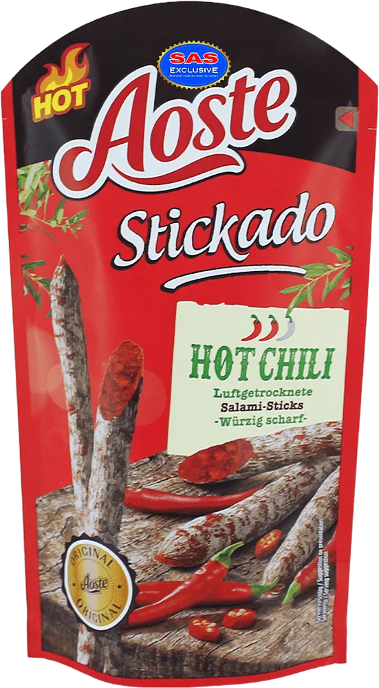 Dry cured hot salami sausage "Aoste Hot Chilli" 70g

