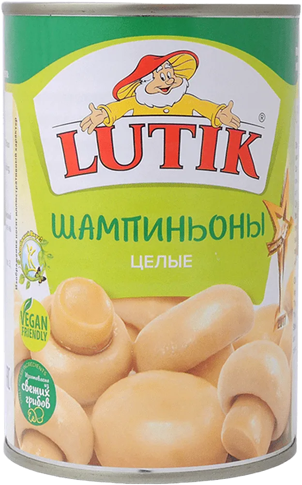 Marinated whole champignons "Lutik" 400g 