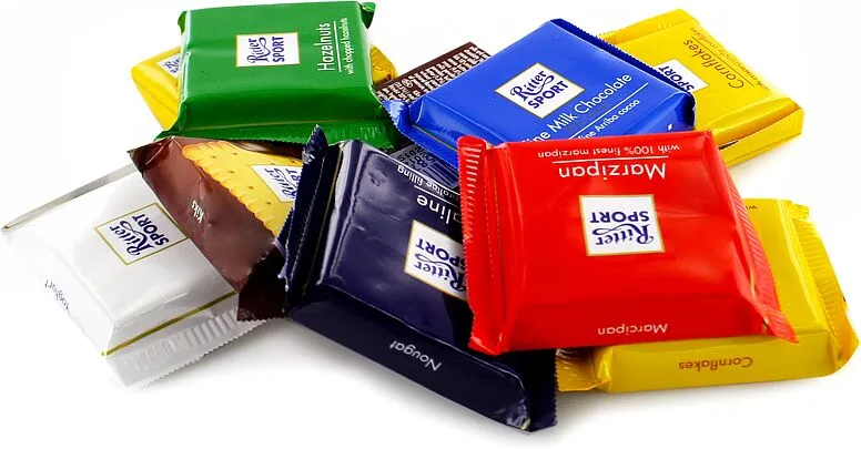 Chocolate candies "Ritter Sport"
