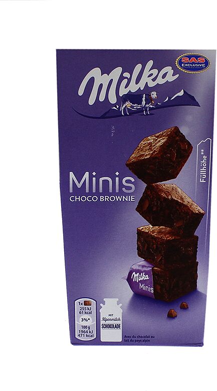 Բիսկվիթ բրաունի «Milka Minis Choco Brownie» 117գ 