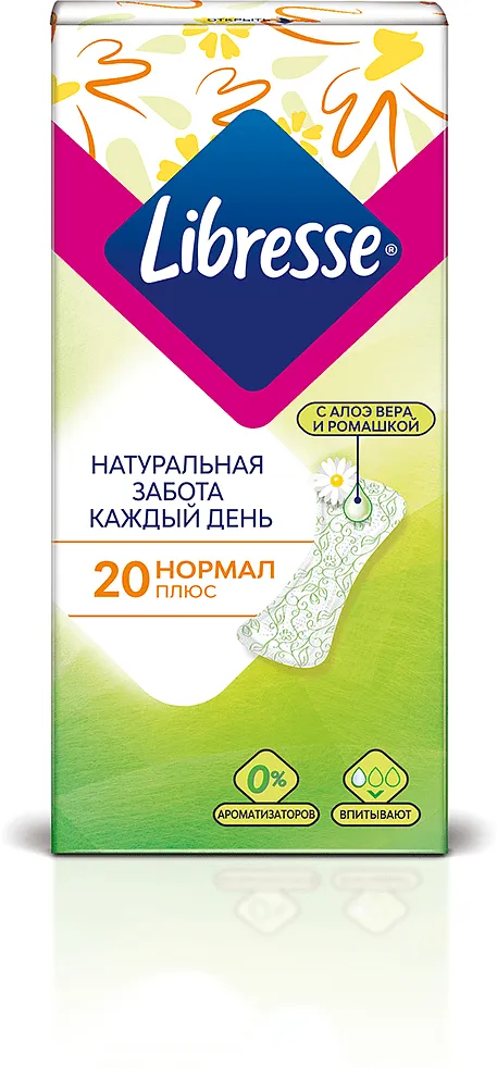 Daily pantyliners "Libresse Natural Care Normal" 20pcs