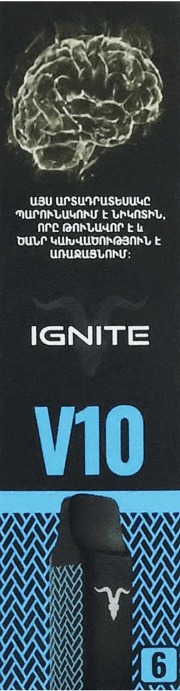 Էլեկտրական ծխախոտ «Ignite V10 N6» 1000 ծուխ
