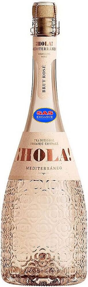 Игристое вино "HOLA Mediterraneo Brut Rose" 0.75л