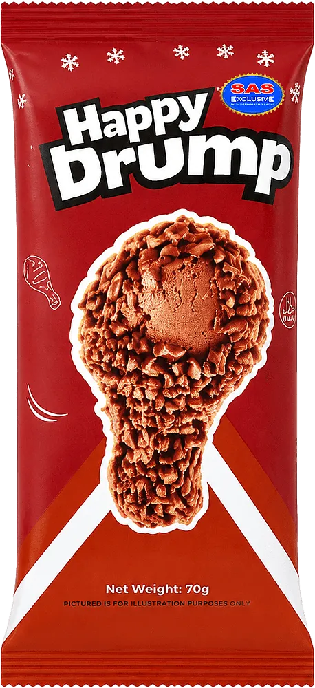 Պաղպաղակ շոկոլադե «Happy Drump Chicken Leg» 70գ
