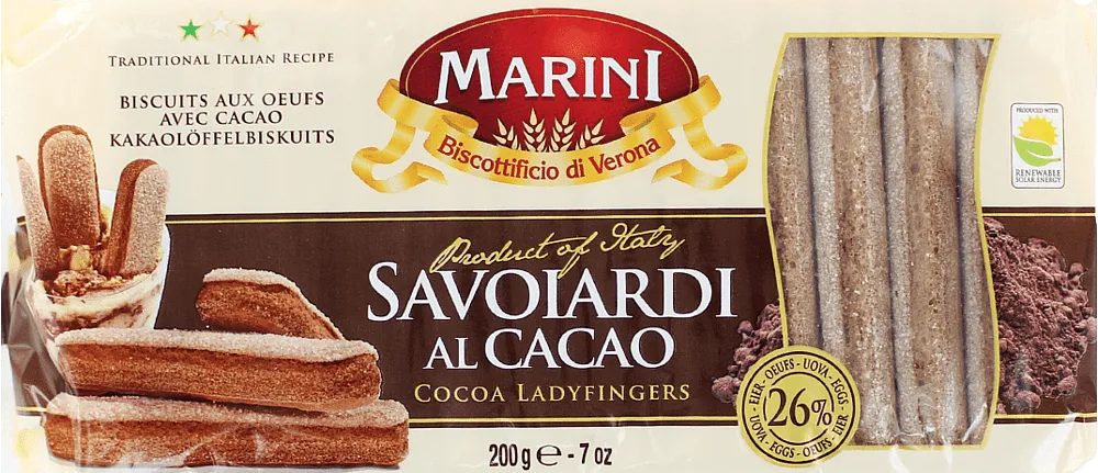 Ladyfingers for tiramisu "Marini Savoiardi Al Cacao" 200g
