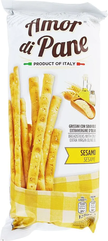 Breadsticks with sesame "Amor Di Pane" 125g
