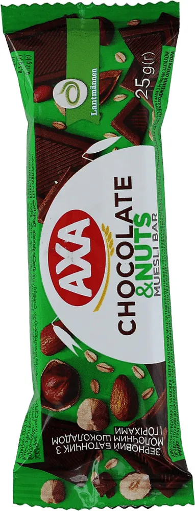 Muesli bar with chocolate & nuts "Axa" 25g