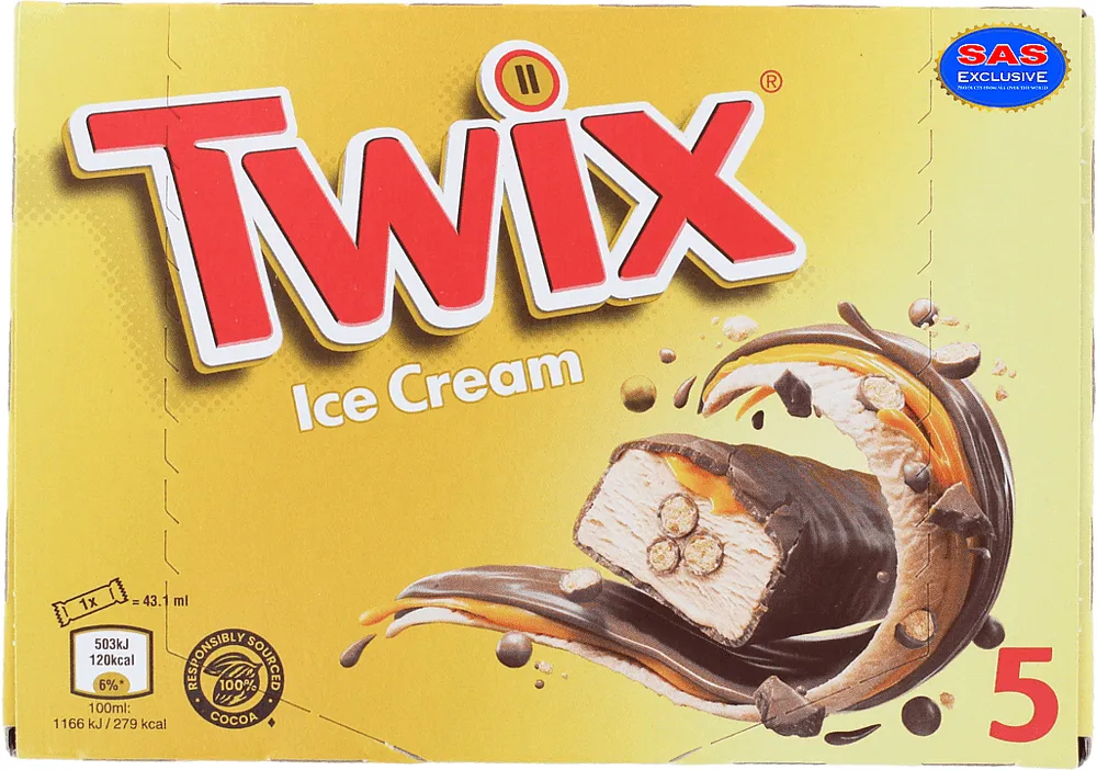 Milk ice cream "Twix" 5*34.2g
