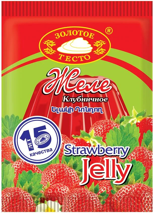 Strawberry jelly "Zolotoe testo" 50g 