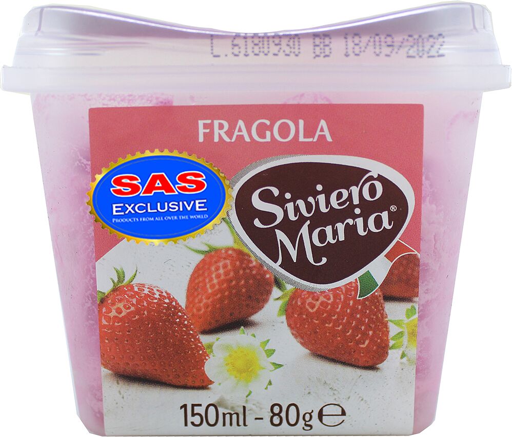 Мороженое клубничное "Siviero Maria Fragola" 80г