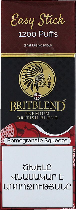Electric pod "BritBlend" 1200 puffs, Pomegranate