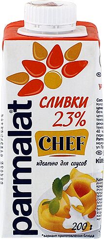 Cream for sauces ''Parmalat Chef" 200g, richness: 23%.