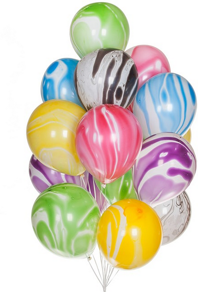 Helium gas Balloons, rainbow 10 pcs