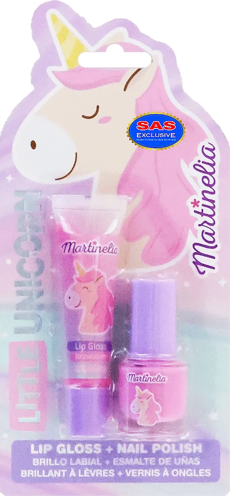 Kids lip gloss & nail polish "Martinelia Little Unicorn" 2 pcs
