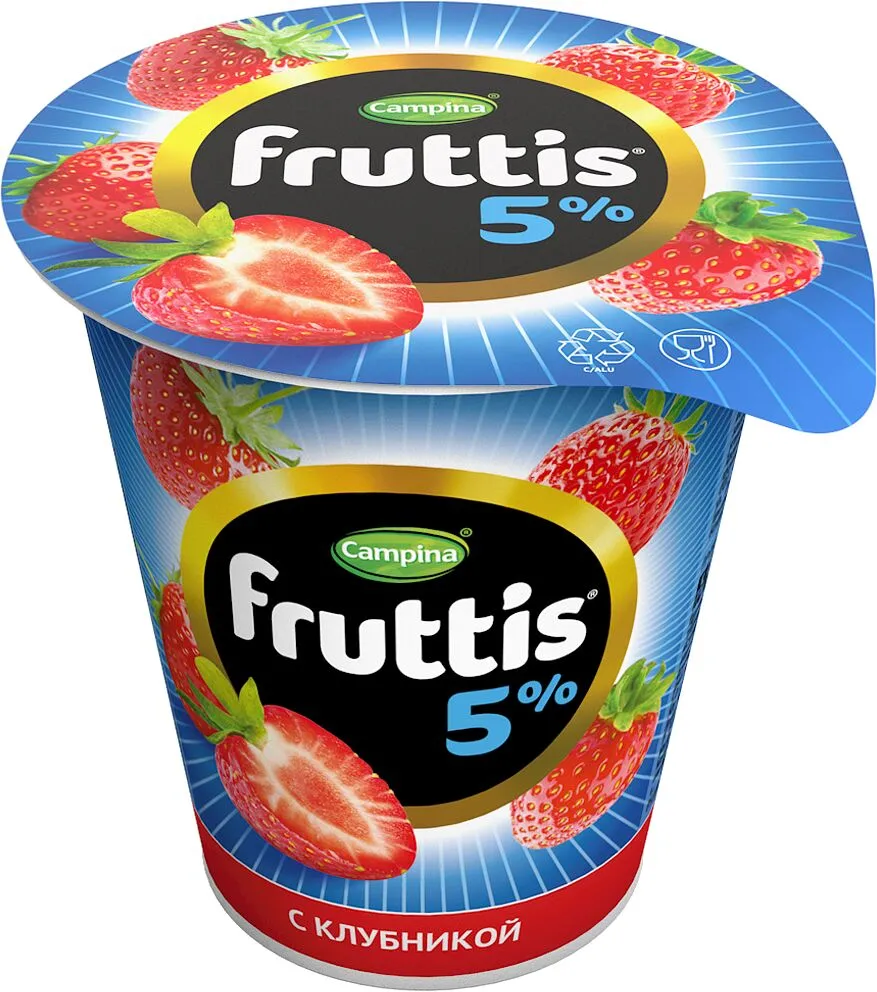 Yoghurt product with strawberry "Campina Fruttis" 290g, richness: 5%  