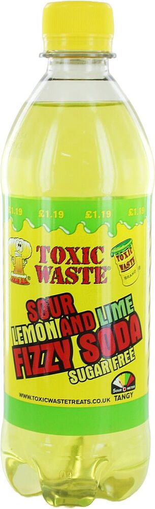 Refreshing carbonated drink "Toxic Waste" 500ml Lemon & Lime
