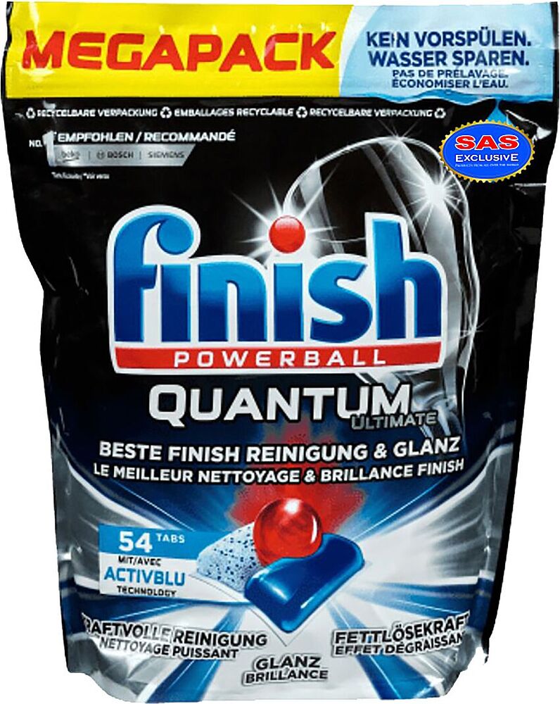Սպասք լվացող մեքենայի պատիճներ «Finish Quantum Ultimate» 54 հատ
