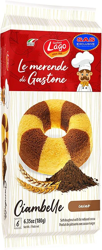 Biscuit with cocoa "Gastone Lago" 180g