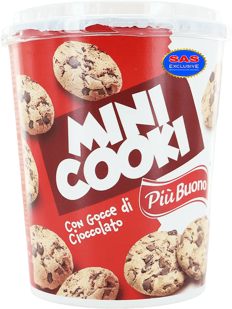 Թխվածքաբլիթ շոկոլադի կտորներով «Piu Buono Mini Cooki» 125գ
