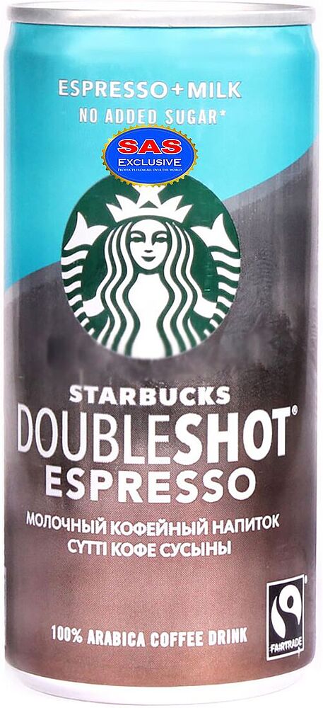 Кофейный напиток холодный "Starbucks Doubleshot Espresso" 200мл