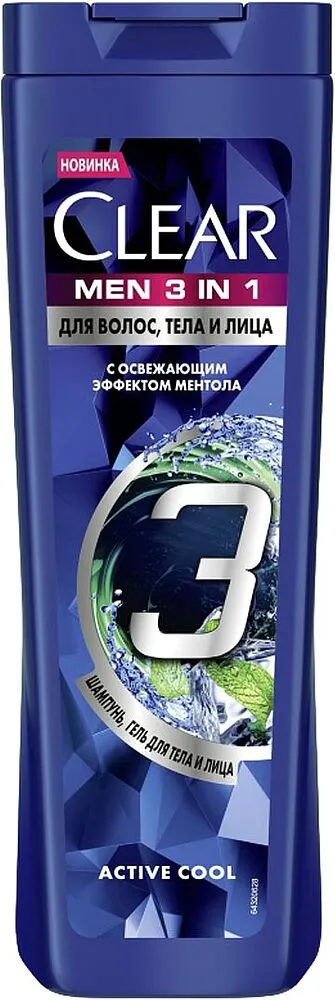 Shampoo "Clear Men 3in1" 380ml
