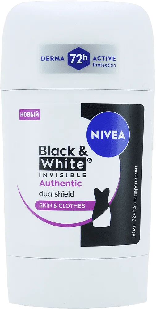Հակաքրտինքային միջոց-սթիք «Nivea Black & White Invisible Authentic» 50մլ