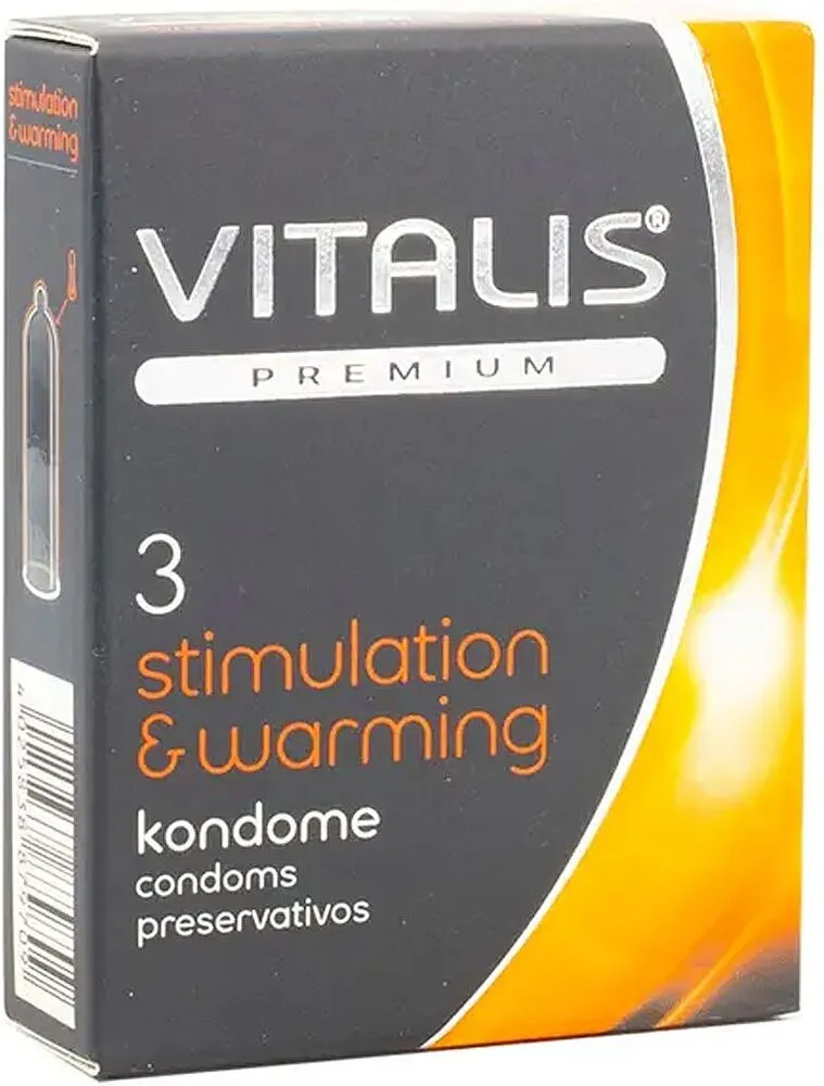 Condoms "Vitalis Stimulation & Warming Effect" 3pcs