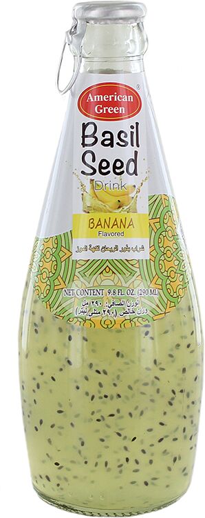 Juice "American Green" 290ml Banana & basil seeds