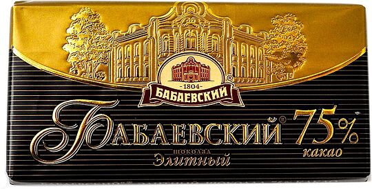 Շոկոլադե սալիկ դառը «Бабаевский Элитный» 100գ 