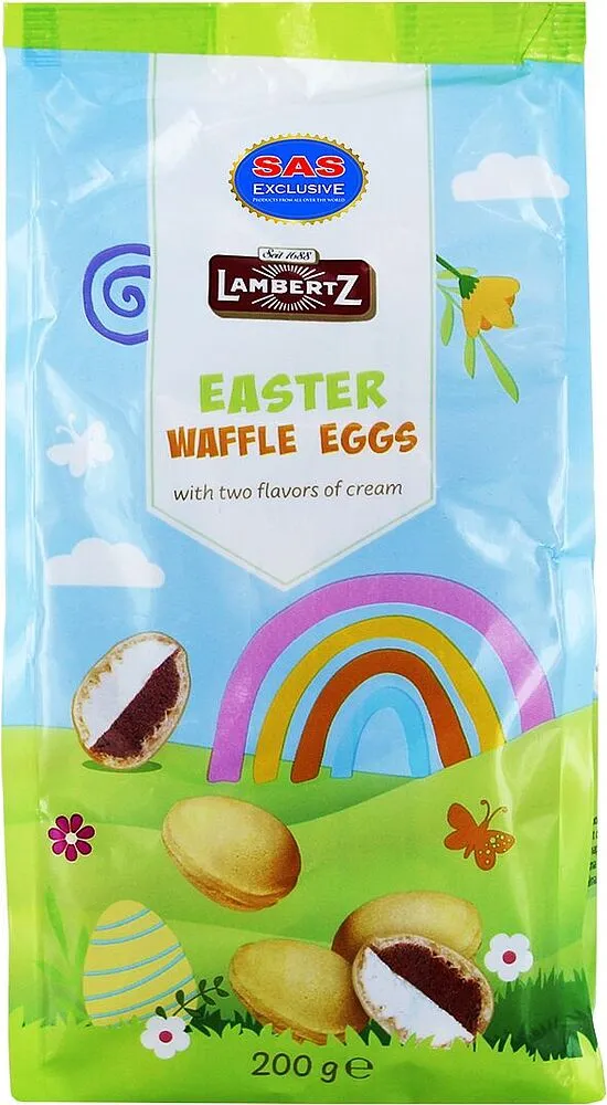 Waffle eggs with vanilla & chocolate cream "Lambertz" 200g