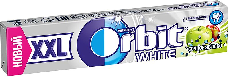 Մաստակ «Orbit White XXL» 20.4գ Խնձոր 