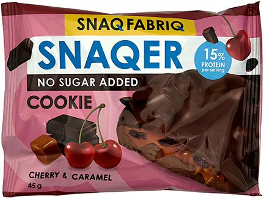 Cookie with cherries & caramel "Snaq Fabriq Snaqer" 45g