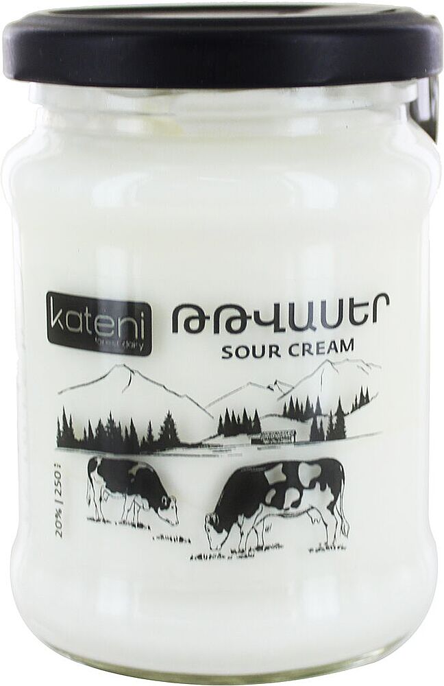 Sour cream "Kateni" 250g, richness: 20%